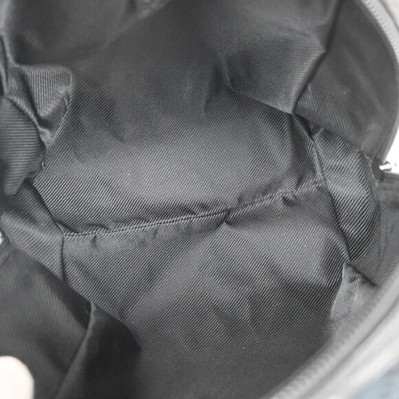 GUCCI GG Logo Pattern Shoulder Bag Canvas Leather Black Gold Italy - Picture 8 of 14